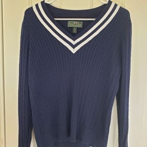 Ralph Lauren Blue Cable Knit Sweater